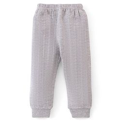Babyhug Full Sleeves Thermal Wear Pullover Vest & Pant Set - Grey