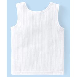 Babyhug Cotton Full Sleeves Solid Color Vest Pullover & Bottom Thermal Wear Combo Pack Of 3 -Off White