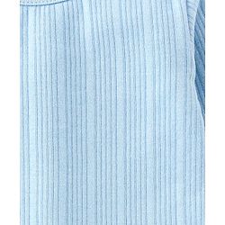 Babyhug Full Sleeves Thermal Wear Pullover Vest & Pant Set - Blue