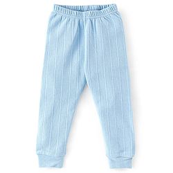 Babyhug Full Sleeves Thermal Wear Pullover Vest & Pant Set - Blue
