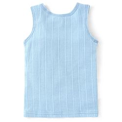 Babyhug Full Sleeves Thermal Wear Pullover Vest & Pant Set - Blue