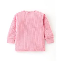 Babyhug Full Sleeves Thermal Wear Pullover Vest & Pant Set Pack Of 3 - Pink