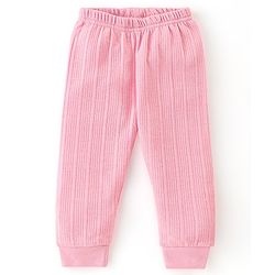 Babyhug Full Sleeves Thermal Wear Pullover Vest & Pant Set Pack Of 3 - Pink