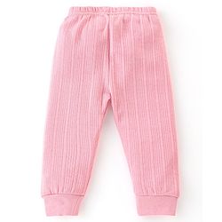 Babyhug Full Sleeves Thermal Wear Pullover Vest & Pant Set Pack Of 3 - Pink