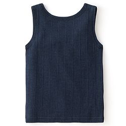 Babyhug Full Sleeves Thermal Wear Pullover Vest & Pant Set - Dark Navy