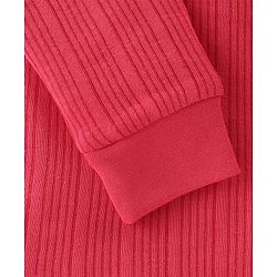 Babyhug Full Sleeves Thermal Wear Pullover Vest & Pant Set - Coral