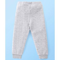 Babyhug Full Sleeves Thermal Vest & Legging Set Solid Colour - Light Grey