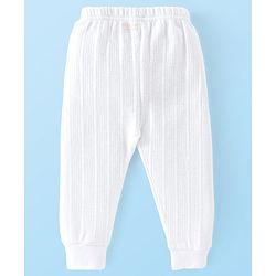 Babyhug Full Sleeves Thermal Vest & Legging Set Solid Colour - Offwhite