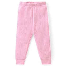 Babyhug Cotton  Full Sleeves Thermal Vest & Legging Set Solid Colour - Pink