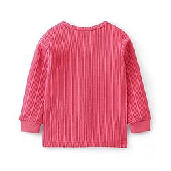 Babyhug Full Sleeves Solid Color Thermal Inner Wear Set - Coral