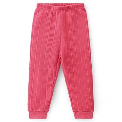 Babyhug Full Sleeves Solid Color Thermal Inner Wear Set - Coral