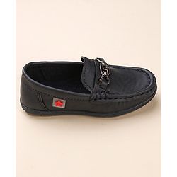 Cute Walk by Babyhug Slip On Solid Formal & Partywear Shoes with Chain Applique - Royal Blue