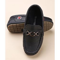Cute Walk by Babyhug Slip On Solid Formal & Partywear Shoes with Chain Applique - Royal Blue