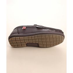 Cute Walk by Babyhug Slip On Formal & Partywear Shoes with Applique - Dark Brown