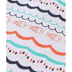 Babyhug 100% Cotton Knit Half Sleeves Fish Print Shirt - Multicolour