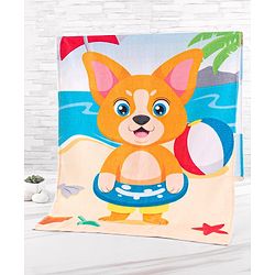 Babyhug Terry Woven Towel with Fox  Print L 50.8 X B 101.6 cm - Multicolour