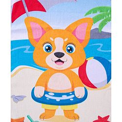 Babyhug Terry Woven Towel with Fox  Print L 50.8 X B 101.6 cm - Multicolour