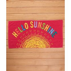 Babyhug Terry Woven Sunshine Print Towel L 101.6 x B 50.8 cm - Red