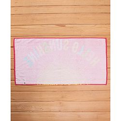 Babyhug Terry Woven Sunshine Print Towel L 101.6 x B 50.8 cm - Red