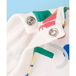 Babyhug Cotton Full Sleeves Sweatshirt With Bear & Penguin Print- Off White