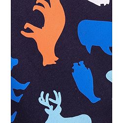 Babyhug Cotton Full Sleeves Sweatshirt Bear & Whale Print- Navy Blue