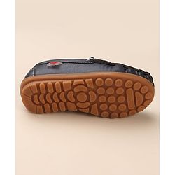 Cute Walk by Babyhug Formal & Partywear Slip On Shoes with Applique - Navy Blue