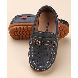 Cute Walk by Babyhug Formal & Partywear Slip On Shoes with Applique - Navy Blue