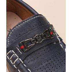 Cute Walk by Babyhug Formal & Partywear Slip On Shoes with Applique - Navy Blue