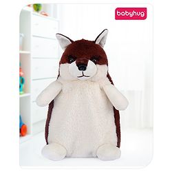 Babyhug Fox Shaped Soft Toy Bag Brown & White - Height 12.9 Inches