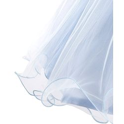 Babyhug Sleeveless   Party Frock With Mesh & Bow Applique - Frozen Blue
