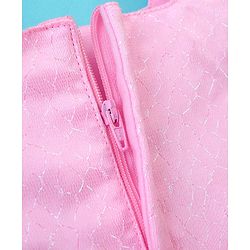 Babyhug Cap Sleeves Mesh Party Frock - Pink