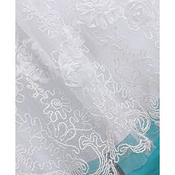 Babyhug Cap Sleeves Embroidered  Party Frock - Off White