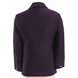 Babyhug Cotton Full Sleeves Party Wear Stretch Fit Suit With Blazer Solid - Purple