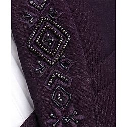 Babyhug Cotton Full Sleeves Party Wear Stretch Fit Suit With Blazer Solid - Purple