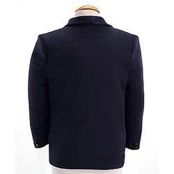 Babyhug Full Sleeves 4 Pieces Party Suit With Bow - Navy Blue
