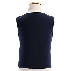 Babyhug Full Sleeves 4 Pieces Party Suit With Bow - Navy Blue