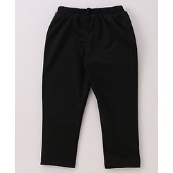 Babyhug Stretch Fit Full Sleeves Party Suit Solid Color - Black