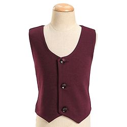 Babyhug Knit Full Sleeves 5 Piece Stretch Fit Solid Colour Party Wear Suit - Maroon