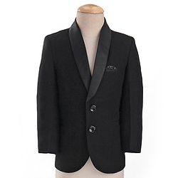 Babyhug Woven Full Sleeves Solid Party Suit with Waist Coat & Bow Tie - Black