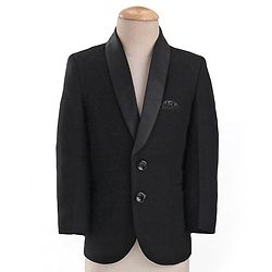 Babyhug Woven Full Sleeves Solid Party Suit with Waist Coat & Bow Tie - Black