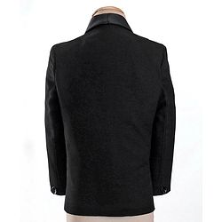 Babyhug Woven Full Sleeves Solid Party Suit with Waist Coat & Bow Tie - Black