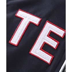 Babyhug Full Sleeves Hoodies With Colour Block & Text Print -Navy Blue