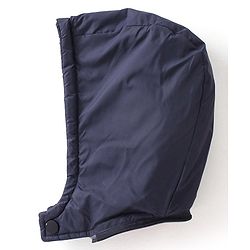 Babyhug Woven Full Sleeves Jacket With Detachable Hood - White Red & Blue