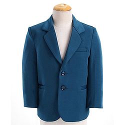 Babyhug Full Sleeves 4 Pieces Party Suit With Bow - Dark Blue