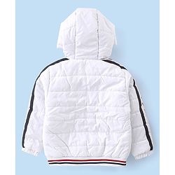 Babyhug Full Sleeves Hoodie With Text Print - White