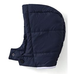 Babyhug Full Sleeves Jacket With Detachable Hood & Colour Block Pattern - Blue White & Green