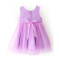 Babyhug Sleeveless Party Frock with Sequin Detailing - Lavender
