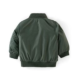 Babyhug Full Sleeves Woven Jacket with Detachable Hood - Olive