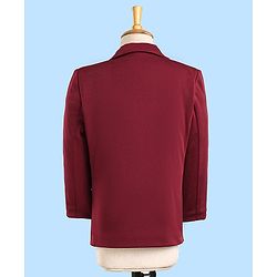Babyhug Full Sleeves 4 Pieces Stretch Fit  Party Wear Suit Solid Colour - Red