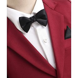 Babyhug Full Sleeves 4 Pieces Stretch Fit  Party Wear Suit Solid Colour - Red
